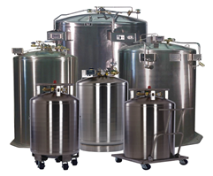 Representative liquid nitrogen dewars